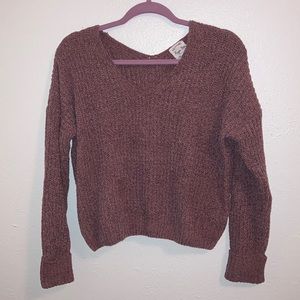 Super soft v-neck pink sweater